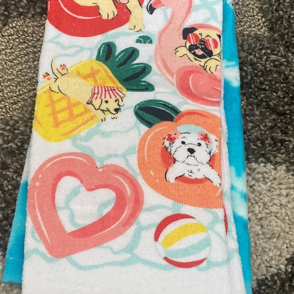New Kohl's Celebrate Together Summer Dog Kitchen Towels 2-Pack